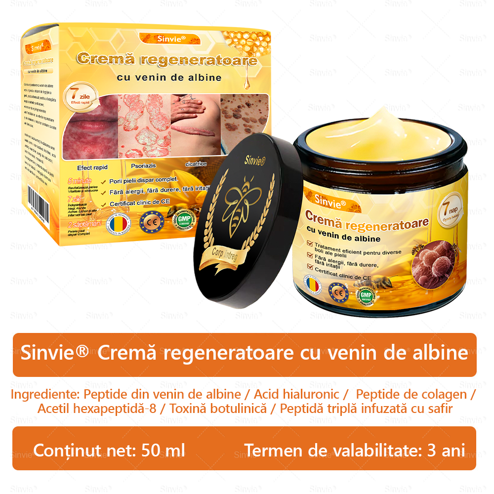 🎁🐝 Crema regeneratoare Sinvie® cu venin de albine 🔥– 50 ml🎁