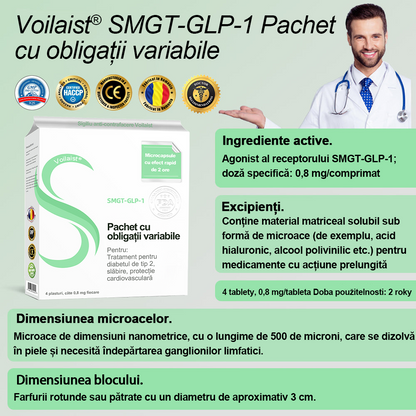 🎁【Vezi rezultatele după 7 zile】🌲Voilaist® plasture nano cu microace SMGT-GLP-1 (Fără durere, cu efect de lungă durată, tratează diabetul, obezitatea și bolile cardiovasculare)🎁